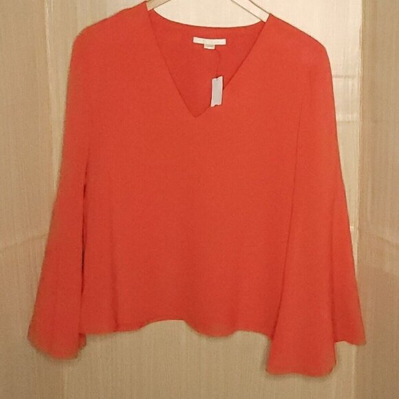 Cooper & Ella New Orange Bell Sleeve Blouse XL - Picture 1 of 6